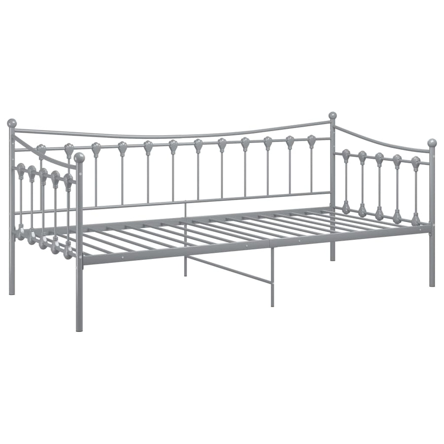 Slaapbankframe Metaal 90X200 Cm Grijs