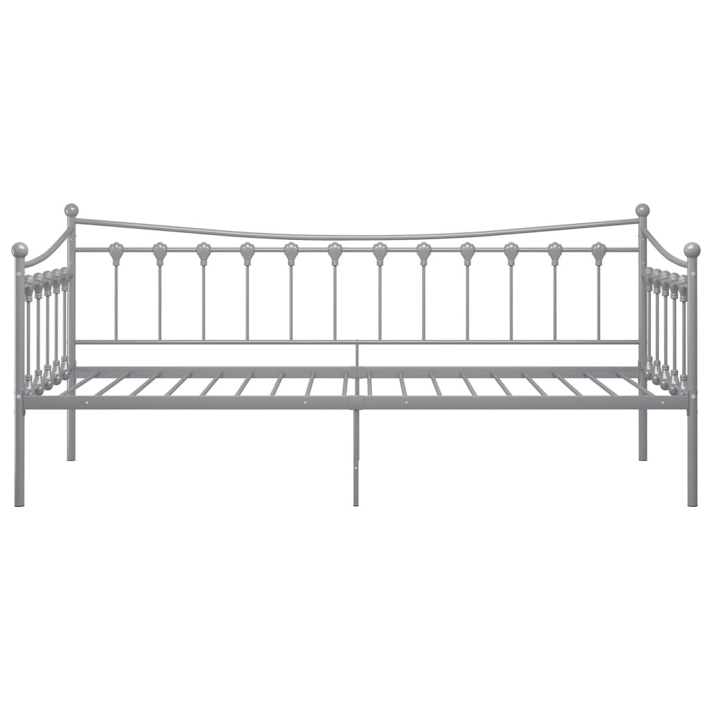 Slaapbankframe Metaal 90X200 Cm Grijs