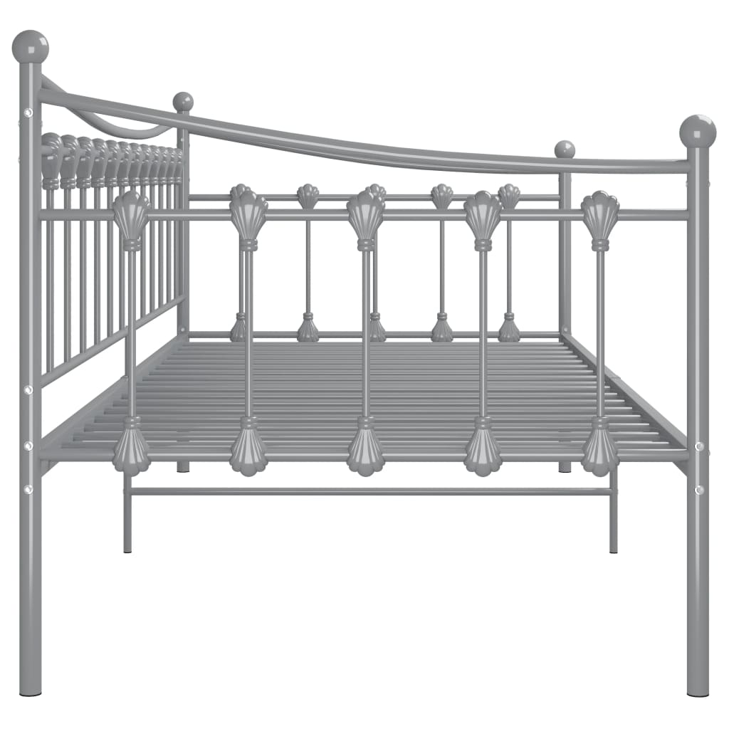 Slaapbankframe Metaal 90X200 Cm Grijs
