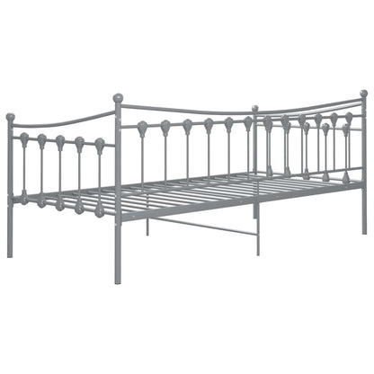 Slaapbankframe Metaal 90X200 Cm Grijs
