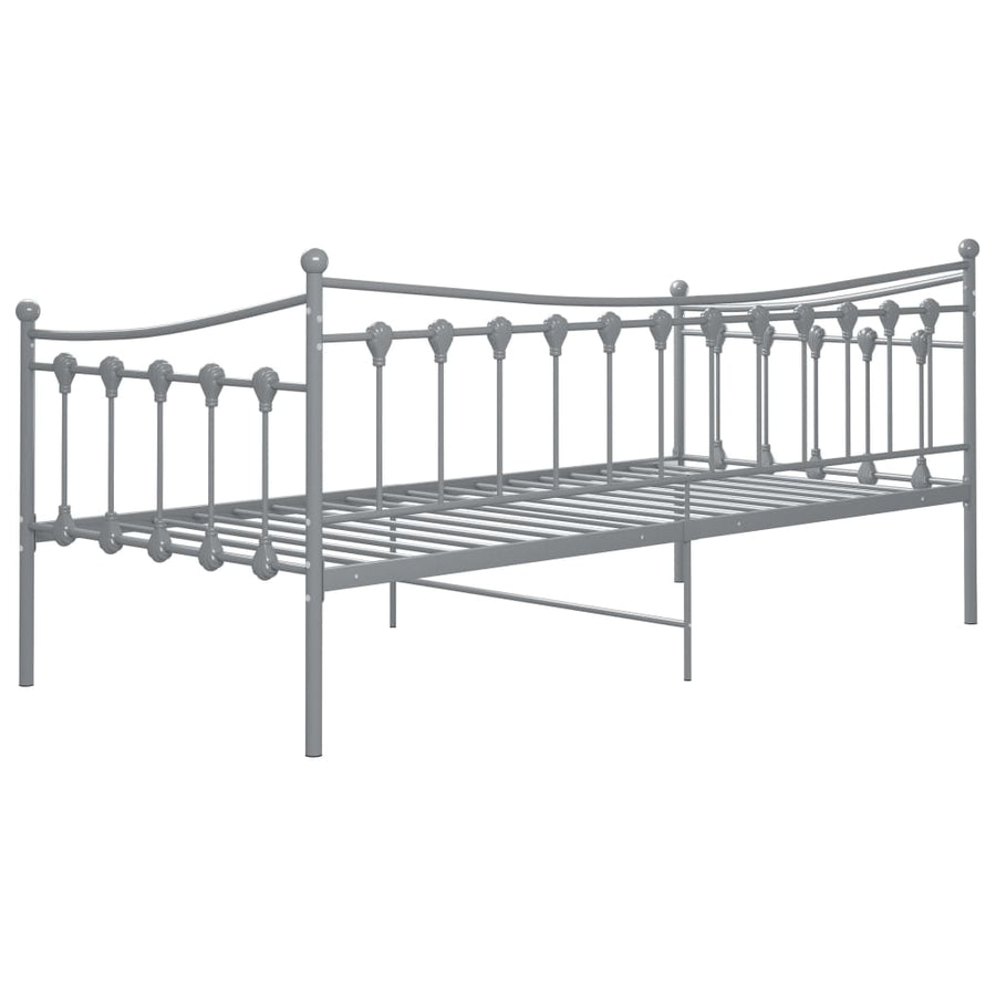 Slaapbankframe Metaal 90X200 Cm Grijs