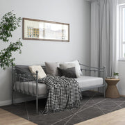 Slaapbank metaal grijs 206x95x91.5 cm