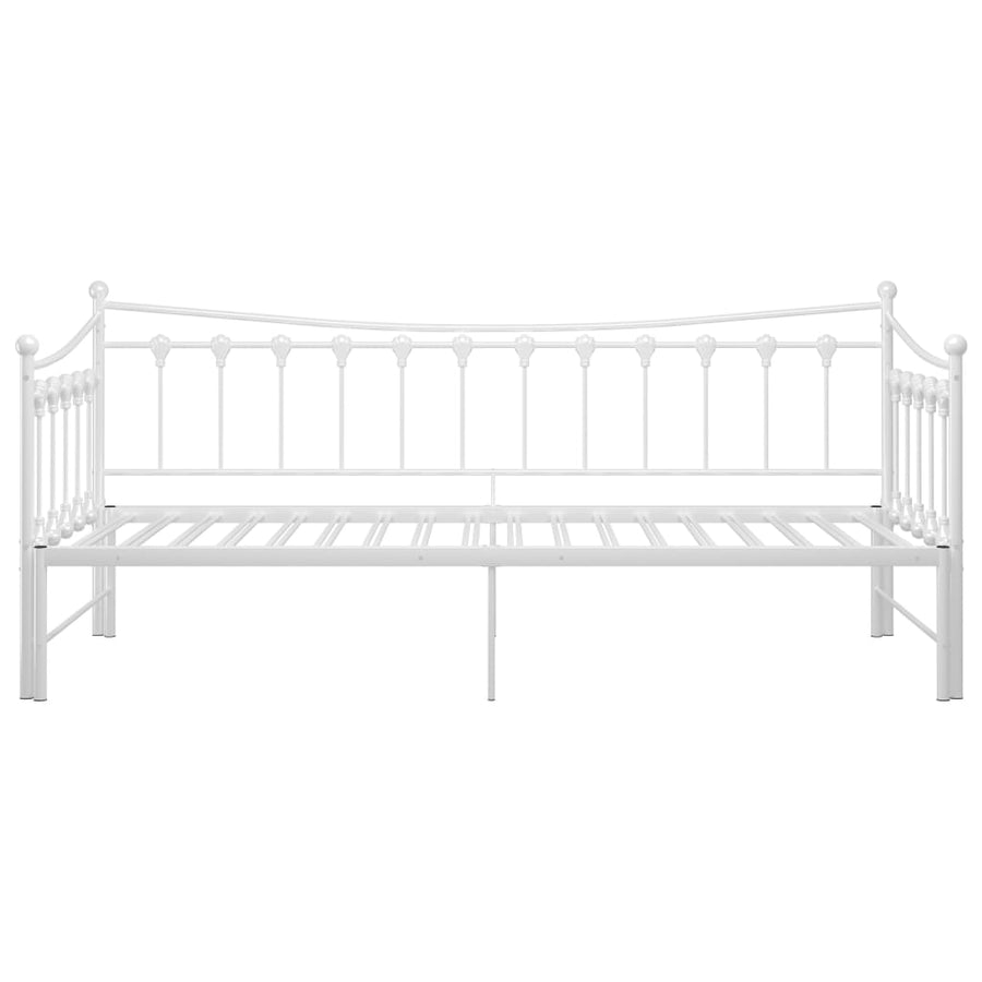 Slaapbankframe Uittrekbaar Metaal 90X200 Cm Wit