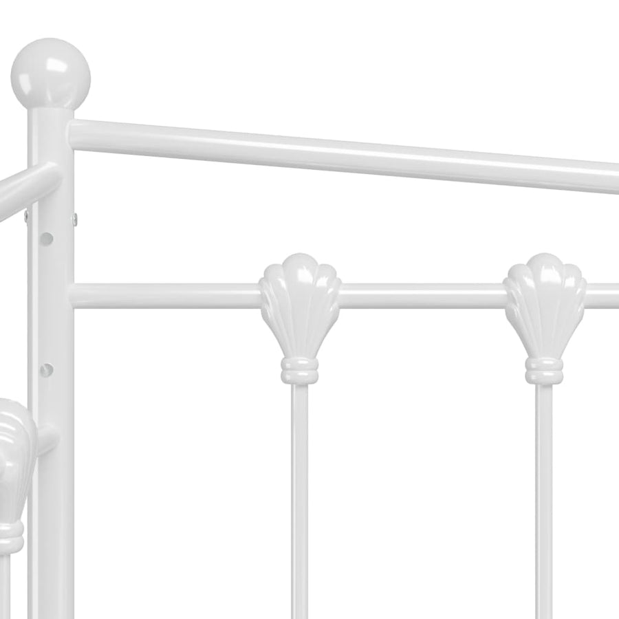 Slaapbankframe Uittrekbaar Metaal 90X200 Cm Wit