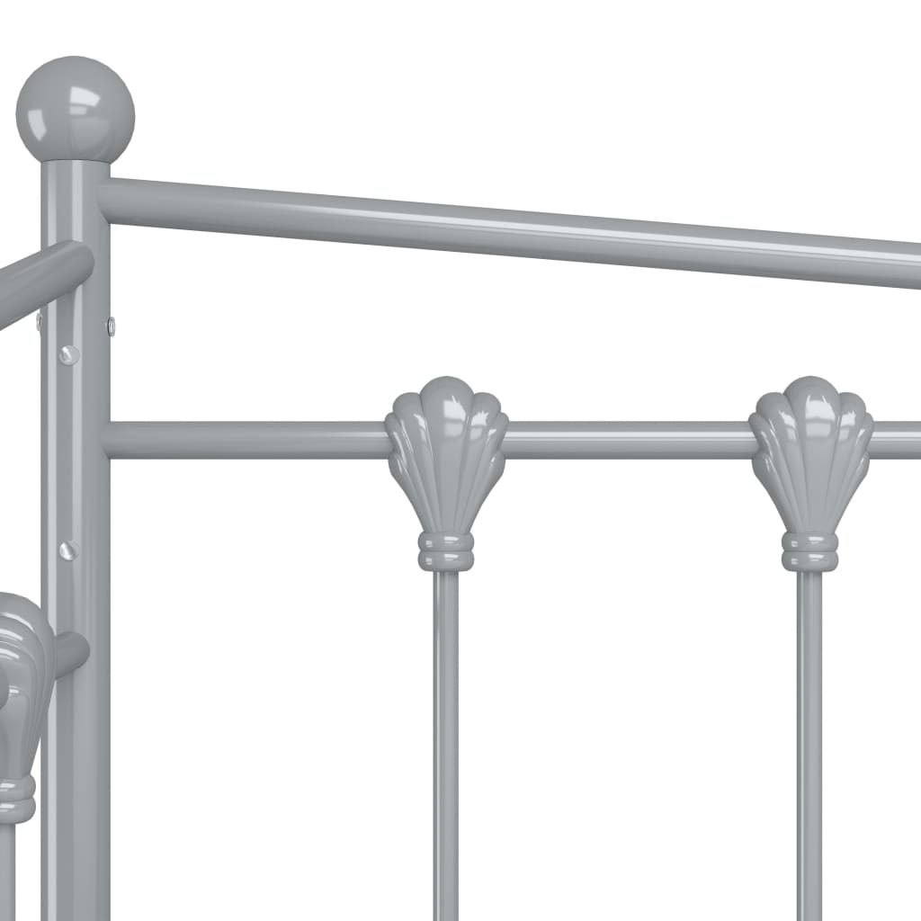 Slaapbankframe Uittrekbaar Metaal 90X200 Cm Grijs