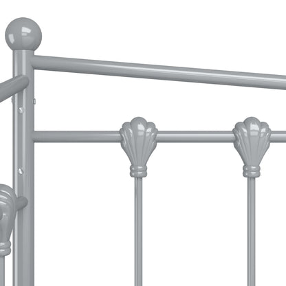 Slaapbankframe Uittrekbaar Metaal 90X200 Cm Grijs