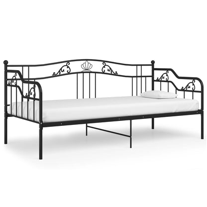 Slaapbankframe Metaal 90X200 Cm Zwart