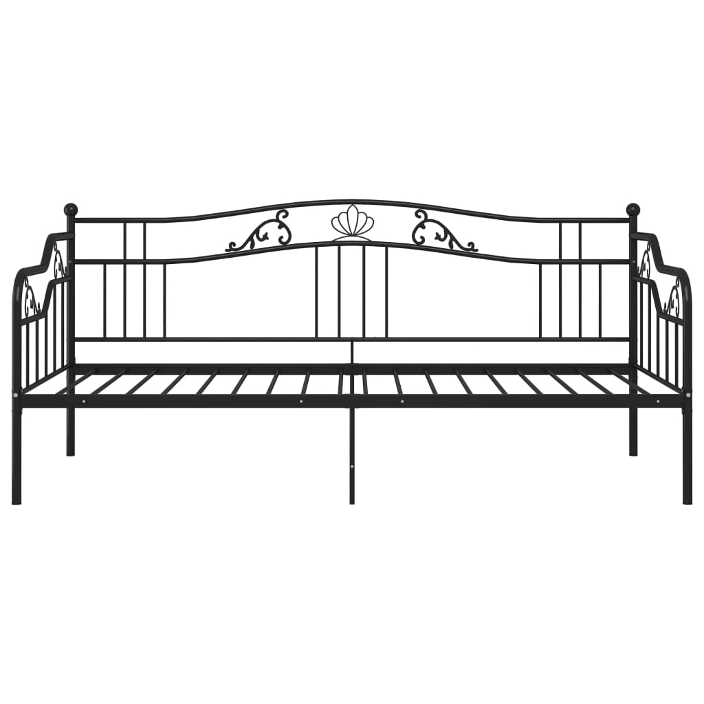 Slaapbankframe Metaal 90X200 Cm Zwart