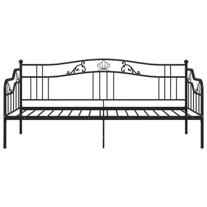 Slaapbankframe Metaal 90X200 Cm Zwart