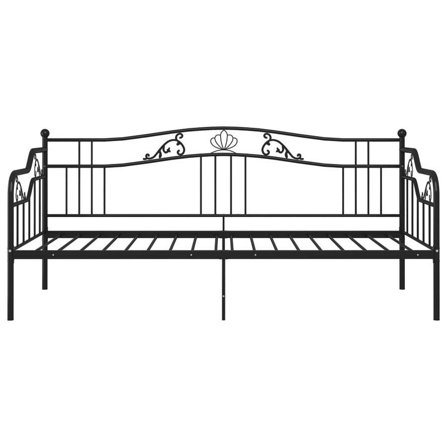 Slaapbankframe Metaal 90X200 Cm Zwart