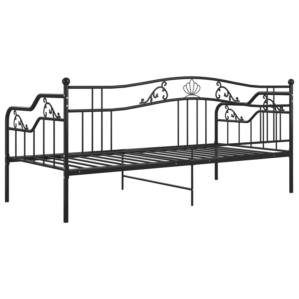 Slaapbankframe Metaal 90X200 Cm Zwart