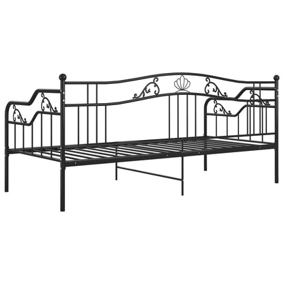 Slaapbankframe Metaal 90X200 Cm Zwart