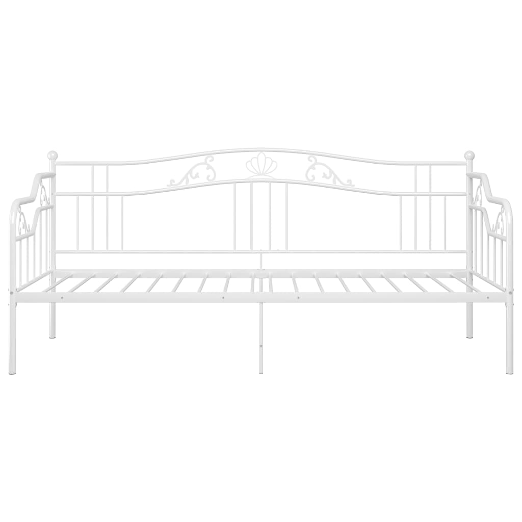 Slaapbankframe Metaal 90X200 Cm Wit
