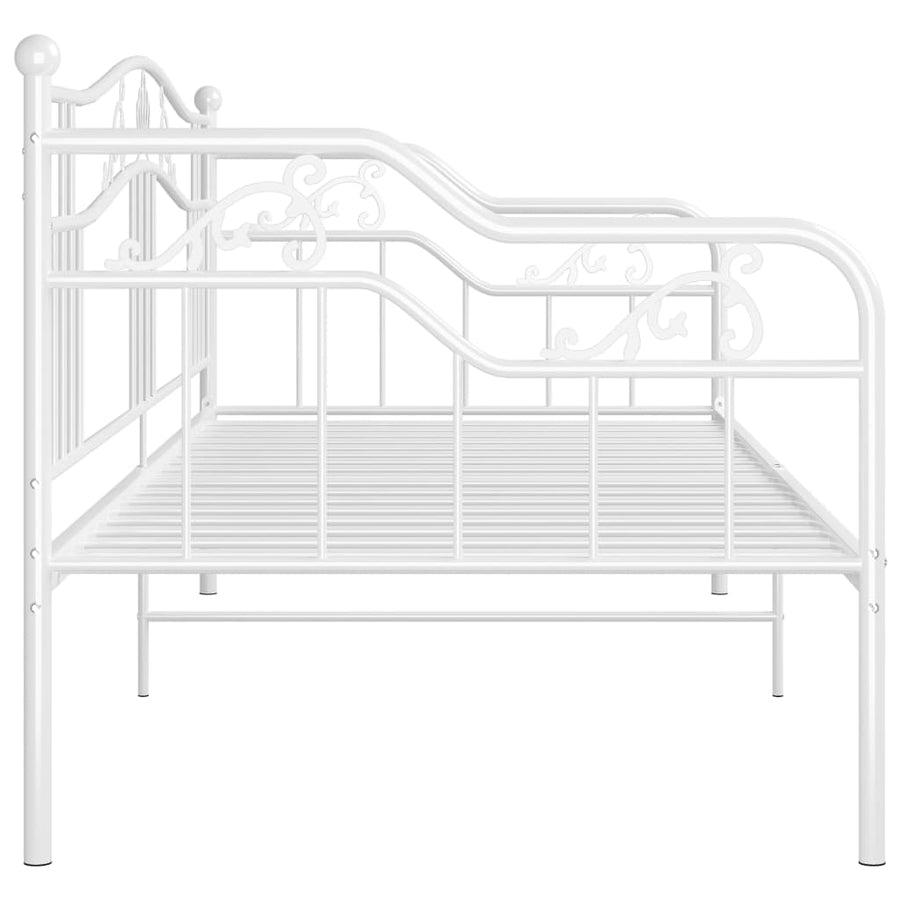 Slaapbankframe Metaal 90X200 Cm Wit