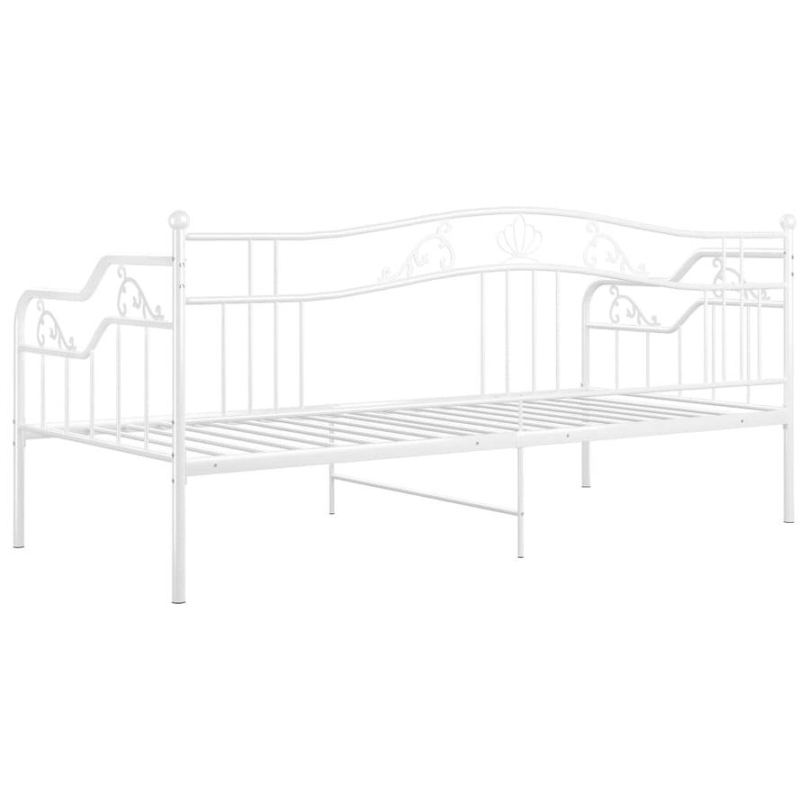 Slaapbankframe Metaal 90X200 Cm Wit