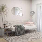 Slaapbank metaal wit 90x200 cm