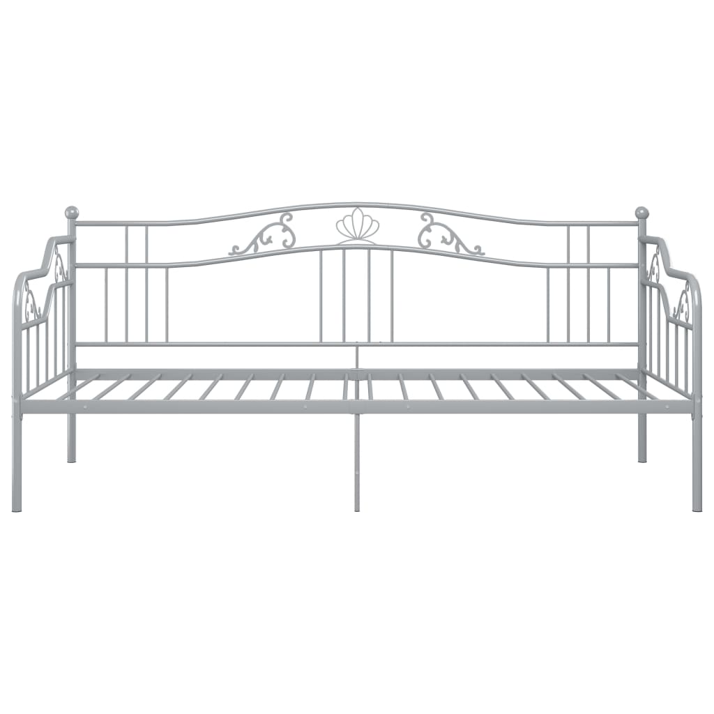 Slaapbankframe Metaal 90X200 Cm Grijs