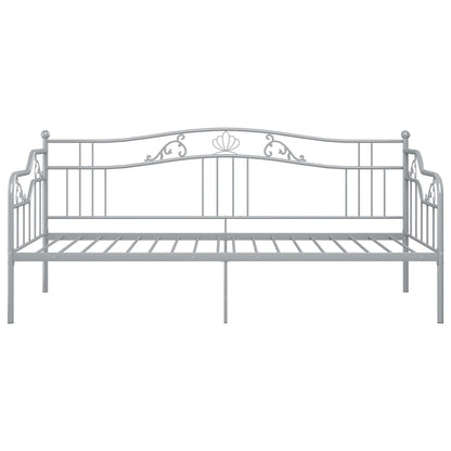 Slaapbankframe Metaal 90X200 Cm Grijs