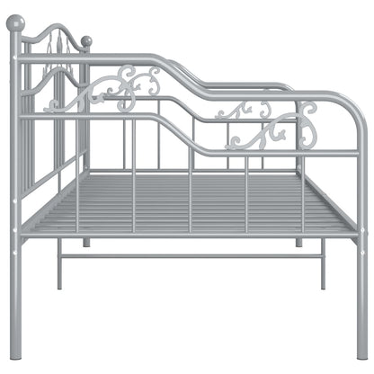 Slaapbankframe Metaal 90X200 Cm Grijs
