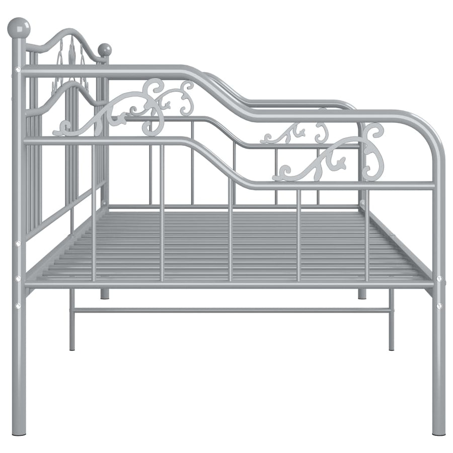Slaapbankframe Metaal 90X200 Cm Grijs
