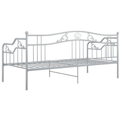 Slaapbankframe Metaal 90X200 Cm Grijs