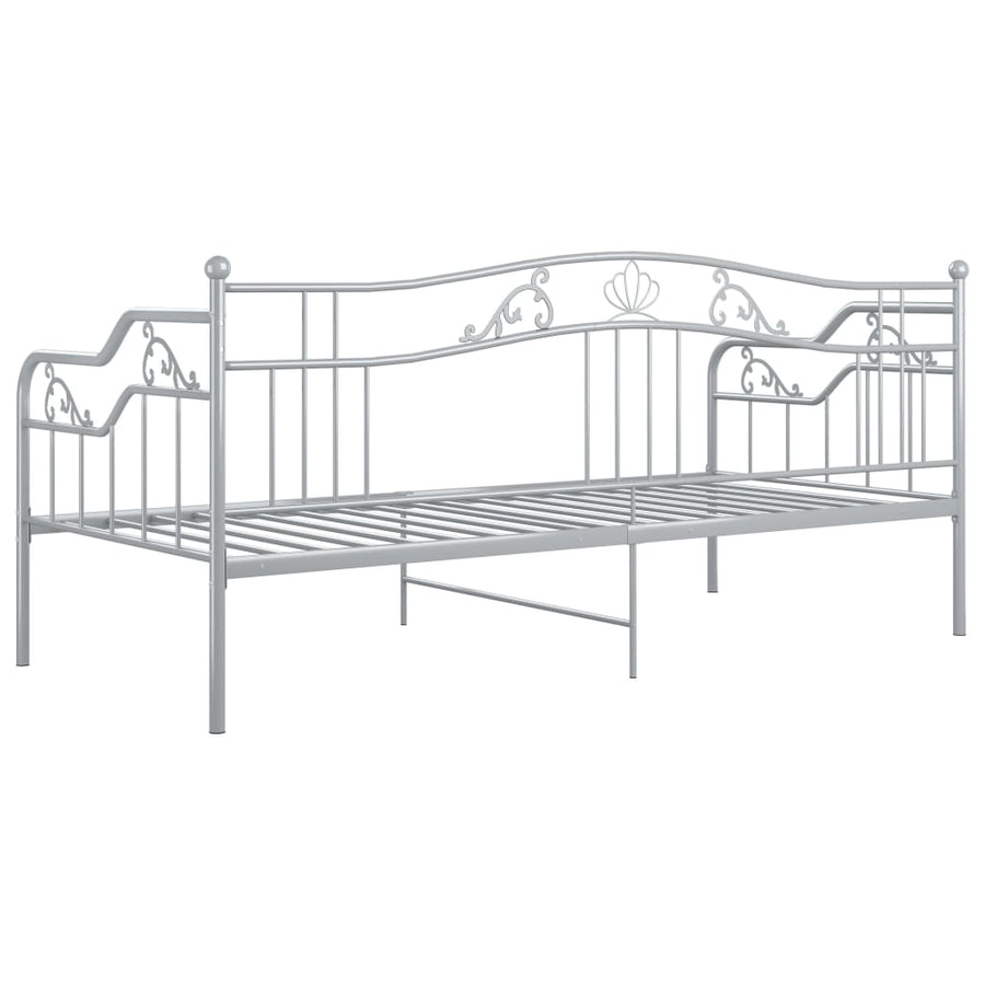 Slaapbankframe Metaal 90X200 Cm Grijs