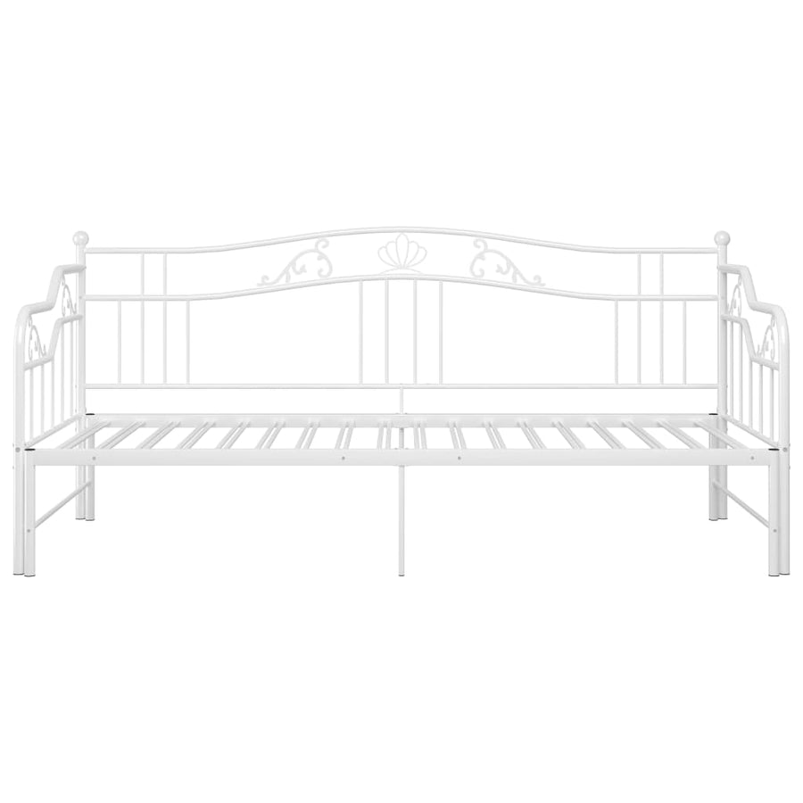 Slaapbankframe Uittrekbaar Metaal 90X200 Cm Wit