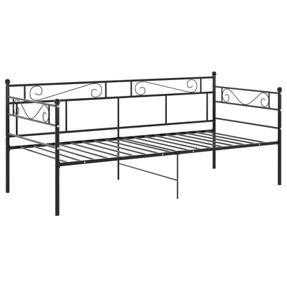 Slaapbankframe Metaal 90X200 Cm Zwart