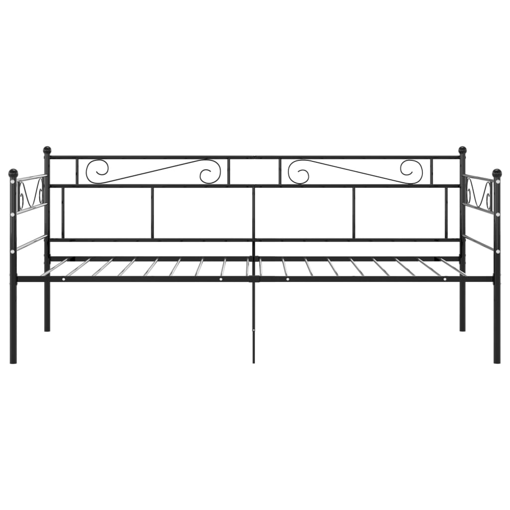 Slaapbankframe Metaal 90X200 Cm Zwart