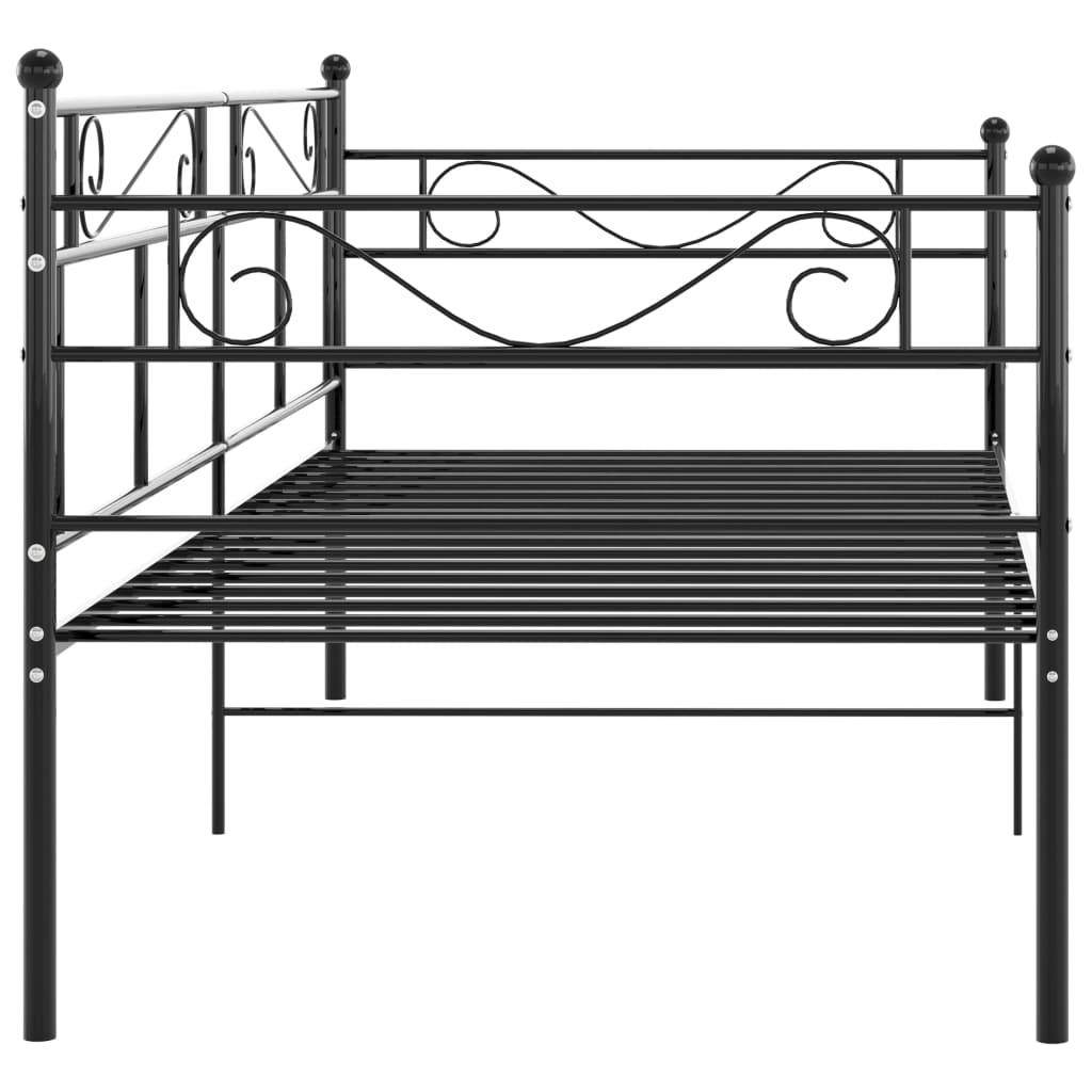 Slaapbankframe Metaal 90X200 Cm Zwart