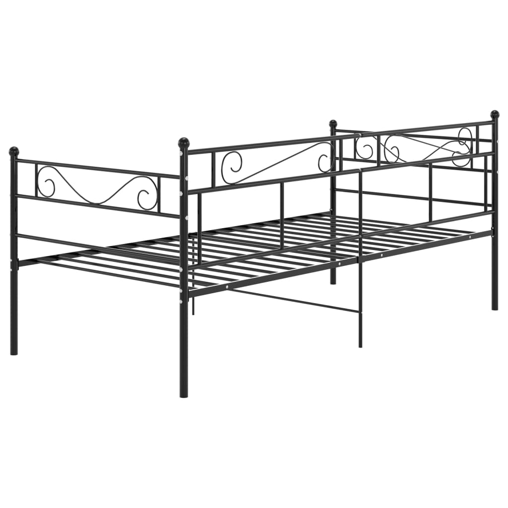 Slaapbankframe Metaal 90X200 Cm Zwart