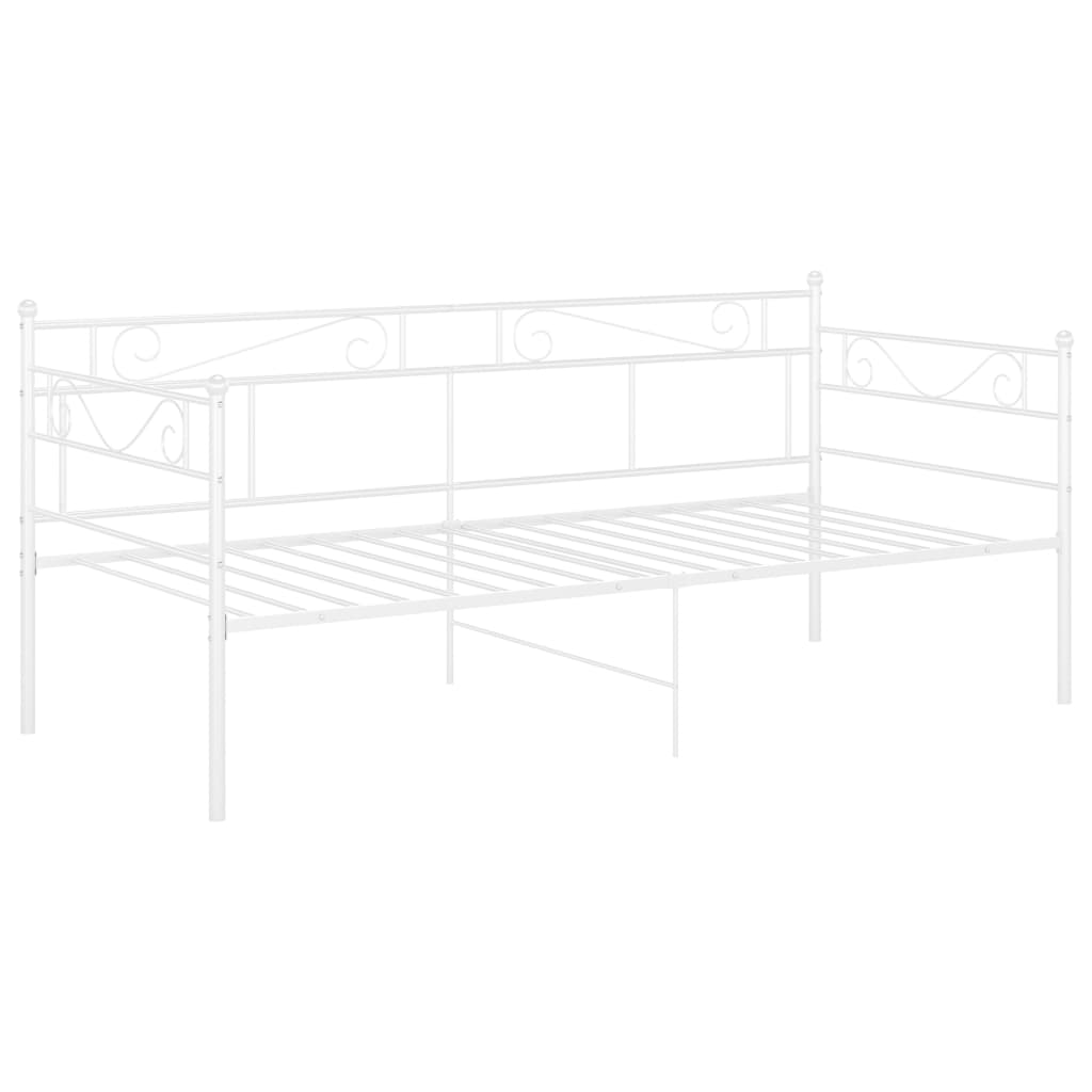 Slaapbankframe Metaal 90X200 Cm Wit
