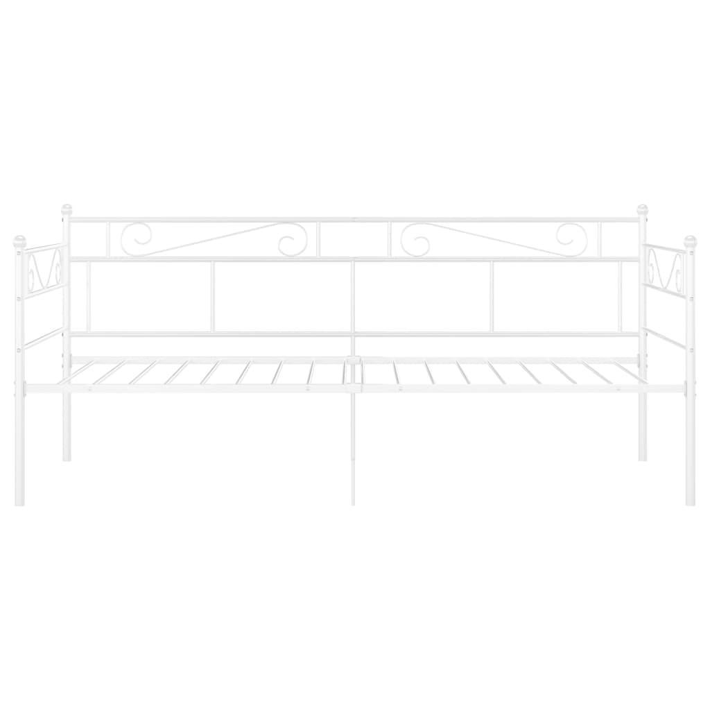 Slaapbankframe Metaal 90X200 Cm Wit