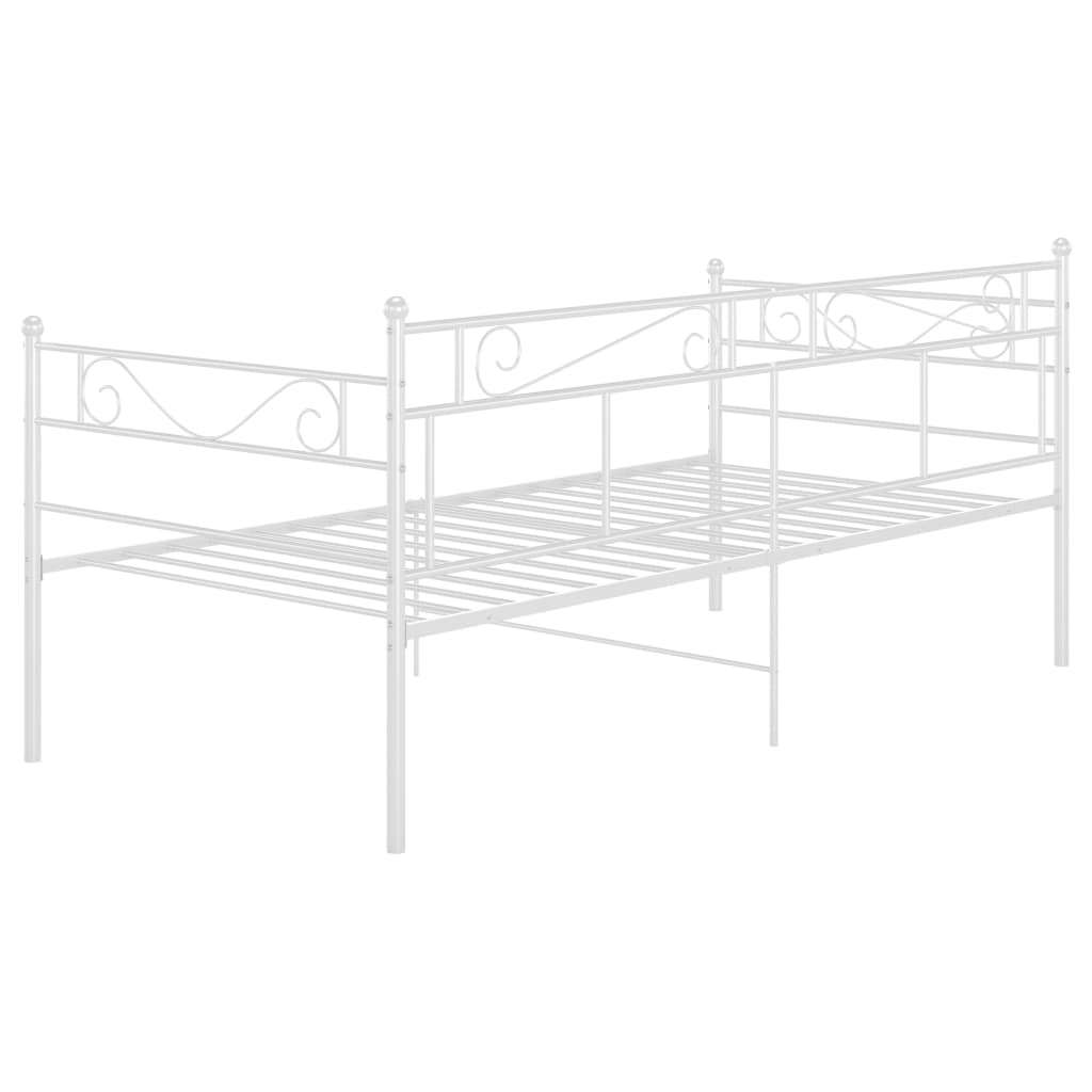 Slaapbankframe Metaal 90X200 Cm Wit