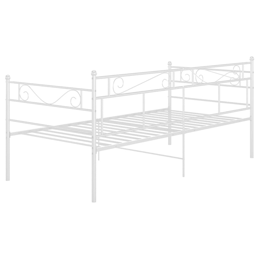 Slaapbankframe Metaal 90X200 Cm Wit