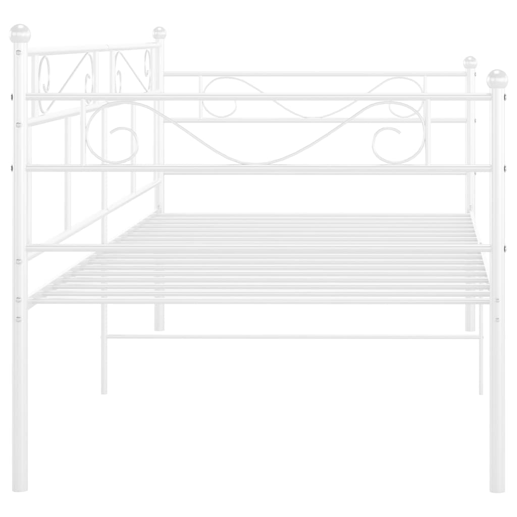 Slaapbankframe Metaal 90X200 Cm Wit