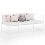 Slaapbankframe metaal 90x200 cm wit