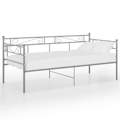 Slaapbank Metaal 90X200 Cm Grijs