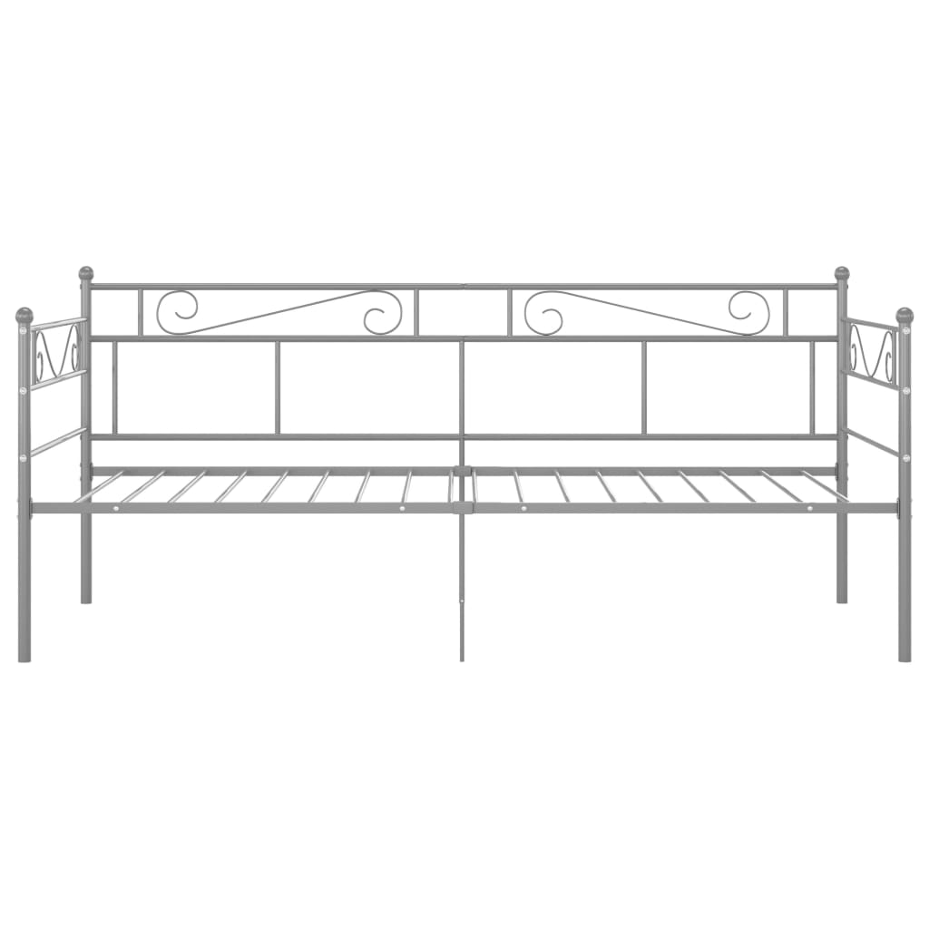 Slaapbank Metaal 90X200 Cm Grijs