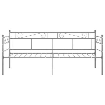 Slaapbank Metaal 90X200 Cm Grijs