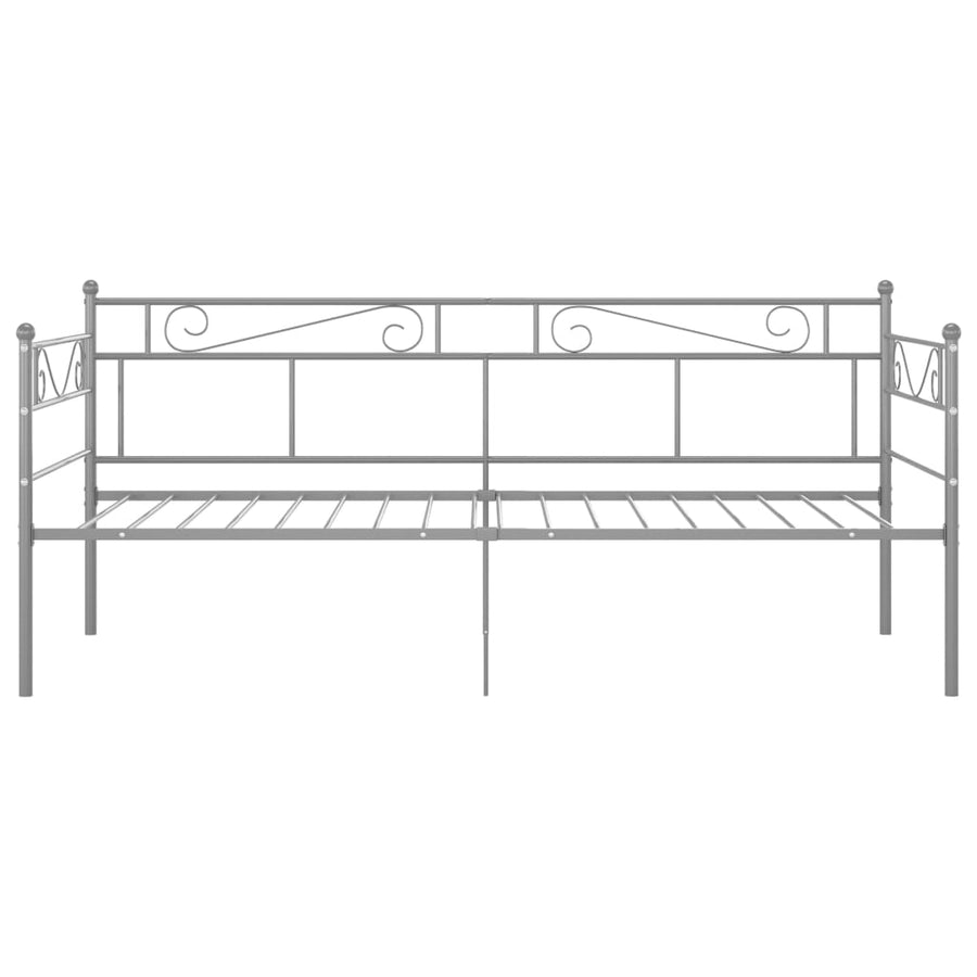 Slaapbank Metaal 90X200 Cm Grijs