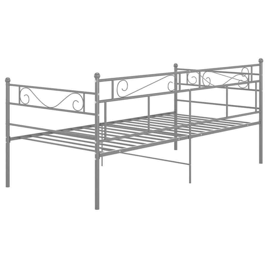 Slaapbank Metaal 90X200 Cm Grijs
