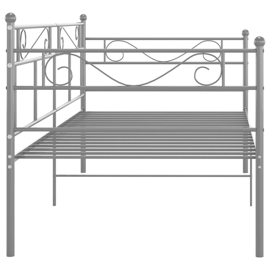 Slaapbank Metaal 90X200 Cm Grijs