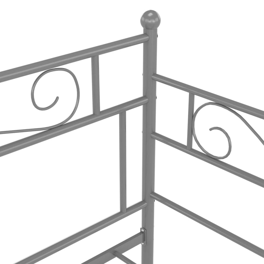 Slaapbank Metaal 90X200 Cm Grijs