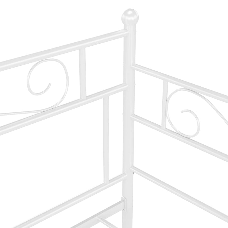 Slaapbankframe Uittrekbaar Metaal 90X200 Cm Wit