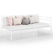 Slaapbankframe metaal wit 90x200 cm