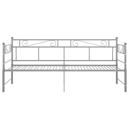 Slaapbankframe Uittrekbaar Metaal 90X200 Cm Grijs