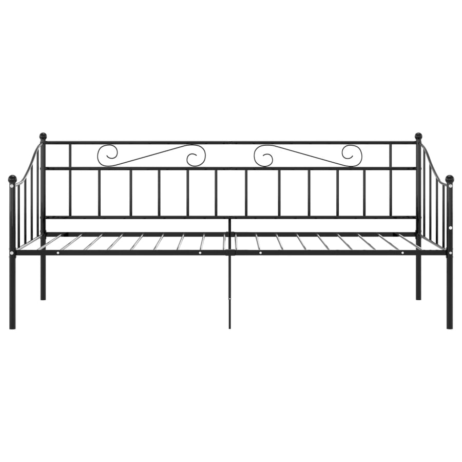 Slaapbankframe Metaal Zwart 90X200 Cm