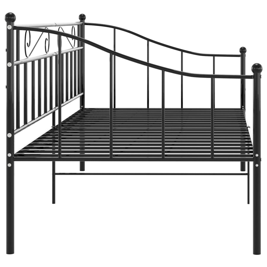 Slaapbankframe Metaal Zwart 90X200 Cm
