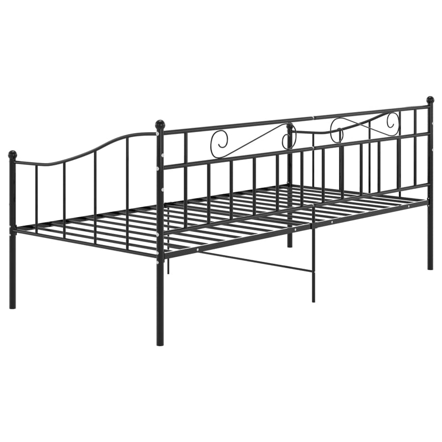 Slaapbankframe Metaal Zwart 90X200 Cm